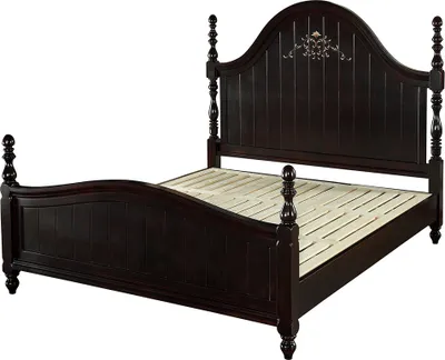 Produktbild von Designer Bett Landhaus Holz Hotel Metall Betten Doppel Schlaf Zimmer Holz möbel