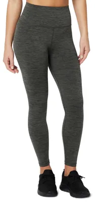 Image de Legging de sport pour femmes Essentials, modèle 7/8, taille haute, matière ultra-douce, coloris "Space Dye" (gris)
