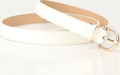 Zdjęcie produktu dla Pasek Simple Biały - Elegancja i Styl w Doskonałej Cenie KP12618