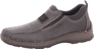 Produktbild von Rieker Herren Slipper rutschfest extra weit  mit Gummizug 05363, Größe:42 EU, Farbe:Schwarz