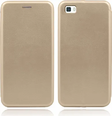Produktbild von Handy Schutz Hülle für Huawei P8 Lite Handytasche mit Magnetdeckel Kartenfach und Standfunktion Klapphülle Gold