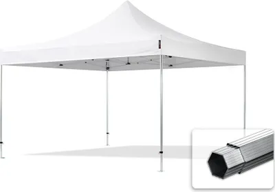 Produktbild von TOOLPORT 4x4m Aluminium Faltpavillon, ohne Seitenteile, weiß