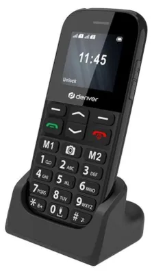 Obrázek produktu pro Denver BAS-18800L, Na výšku, Dual SIM, 4,5 cm (1.77"), 0,3 MP, Bluetooth, Černá