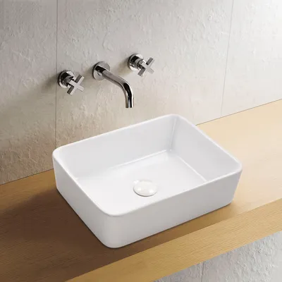 Produktbild von Aufsatz Keramik Waschbecken Soho Brillant Weiß 48 cm
