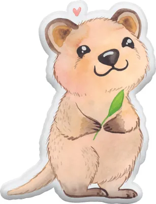 Produktbild von Mr. & Mrs. Panda Kuschelkissen Quokka Happy 55 cm - Weiß - Geschenk, Verschieben, Niedliches Tier, Lustiger Spruch, Dekokissen, Zierkissen, Lustige Sprüche, Stofftier