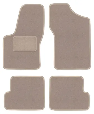 Obrázek produktu pro Velurové autokoberce pro: Fiat Seicento 1998-2010 (hatchback) – sada 4 ks, béžové, na míru – Wielganizator LUX