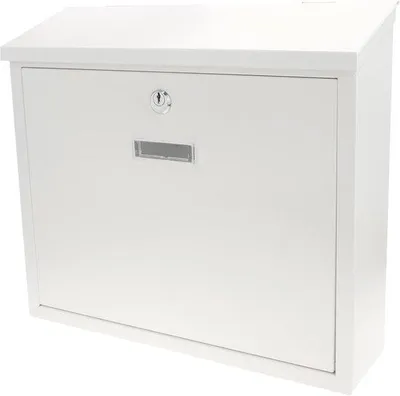 Immagine prodotto di Cassetta postale in metallo - bianca - Cassetta postale per lettere - 350x90x320 mm