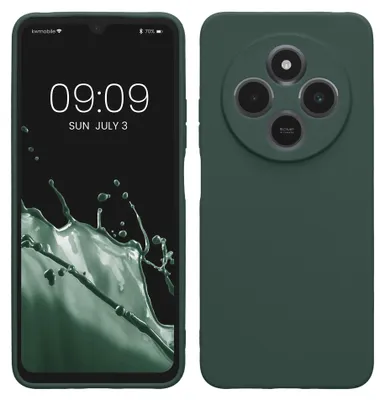 Produktbild von kwmobile Handyhülle für Xiaomi Redmi 14C / Poco C75 Hülle - weiches Handy Silikon Case - Schutzhülle Cover - Moosgrün