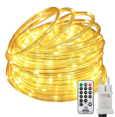 Lichtschlauch 10 m, 100 LEDs, IP65, dimmbar, mit Fernbedienung, Timer