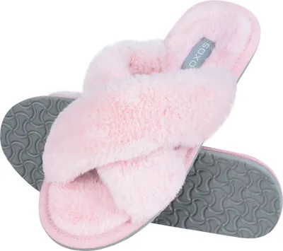 Produktbild von Rosa Hausschuhe - Bequem warm Pantoffeln von SOXO - Damen - Größe 39-40