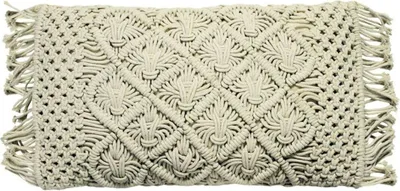 Zdjęcie produktu dla Poduszka z makramy - 30 x 50 cm - Naturalny beż