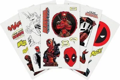 Immagine prodotto di Deadpool - Adesivo, acrilico CD138 (taglia unica) (nero/rosso)