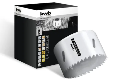 Produktbild von kwb ‎598073, Einzelbild, Bohrer, Aluminium, Kupfer, Gipskarton, Kunststoff, Stahl, Holz, Weiß, Bimetallisch, Hochgeschwindigkeitsstahl (HSS), Kobalt-Legierung Schnellstahl (HSS-Co)