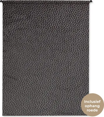 Produktbild von MuchoWow® Wandteppich Wandbehang Leder - Lederoptik - Schwarz - Hell 150x200 cm Tapisserie Dekoration Wandtuch - Wandaufhängung - Moderner