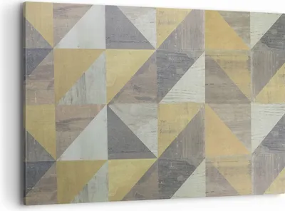 Produktbild von Bild auf Leinwand - Leinwandbild - Einteilig - Abstraktion Geometrisch Dreiecke - 120x80cm - Wand Bild - Wanddeko - Wandbilder - Leinwanddruck - Bilder - Wanddekoration - Leinwand bilder AA120x80-4884