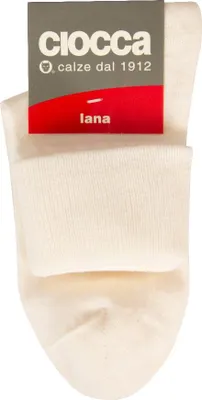 Image de Chaussettes courtes pour femme en laine mélangée avec dos de la marque CIOCCA, référence 701/2, pointure 35 - 37  /  taille 8-8½, laine 35 %, polyamide 32 %, acrylique 33 %