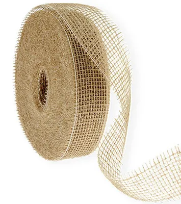 Produktbild von Juteband Natur 5cm 40m - Vielseitiges Gitterband, Geschenkband, Dekoration für Weihnachten und Herbst