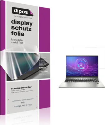 Immagine prodotto di 2x Pellicola Protettiva per MSI Prestige A16 Ai Plus Protezione Schermo Claro Display dipos