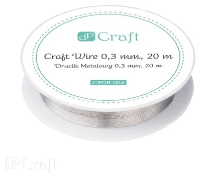Obrázok produktu pre Strieborný kovový drôt 0,3 mm 20 m