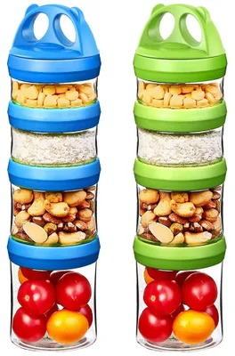 Productafbeelding van Draagbare voedselopslagcontainers - Stapelbaar en luchtdicht voor snacks en dranken