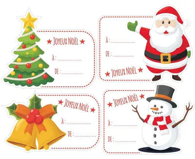 Produktbild von Weihnachtsaufkleber-Set mit 4 Geschenkanhängern – Selbstklebende Weihnachtsaufkleber – Festliche Dekoration – 20 x 25 cm