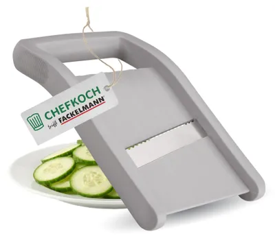 Produktbild von Chefkoch trifft Fackelmann Kompakthobel  Extra scharfe Edelstahlklinge mit Wellenschliff, ergonomischer Griff,  Germany