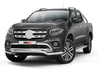Image de Pare-Buffle Avant Pour Mercedes Classe X 2017-2021 en Acier Inoxy Argent