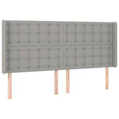 Immagine prodotto di vidaXL Testiera con orecchie Grigio chiaro 163x16x118/128 cm Tessuto