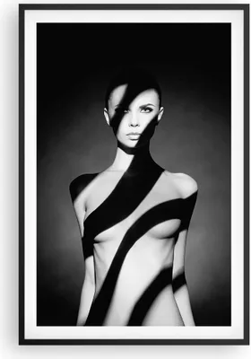 Produktbild von Gerahmtes Poster - Schwarzer Rahmen - Nackt Frau Fotografie - 61x91,5 cm - Wand Bild - Wanddeko - Wandbilder - Kunstposter - Wandposter - Bilderrahmen - Bilder - Kunstdruck - Wandbild P2BPA61x91-4221