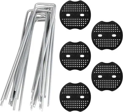 Produktbild von Famanu Hering Set - Robuste Bodenverankerung - Zeltanker - Edelstahl - 10 cm Länge - Silber