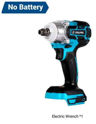 Zdjęcie produktu dla Wkrętarka udarowa akumulatorowa – Wkrętarka udarowa elektryczna – 18 V – moment obrotowy 300 Nm – silnik bezszczotkowy – nasadka czworokątna 1,27 cm (1/2") – bez akumulatora