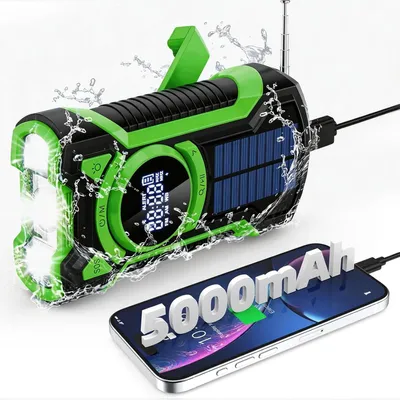 Immagine prodotto di Radio di emergenza Gemmac con Bluetooth, torcia, power bank e custodia