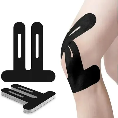 Produktbild von Kinesiologie-Tape für Knie, 10 Stück – Knieunterstützung -stabilisierung, Schmerzlinderung bei Knieschmerzen – wasserfest elastisch, atmungsaktiv, hypoallergen, latexfrei