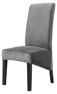 Image de Ensemble de 4 housses en velours pour chaises de salle à manger