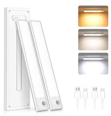 Zdjęcie produktu dla Listwa LED pod szafkę 54 diody akumulator USB c czujnik ruchu