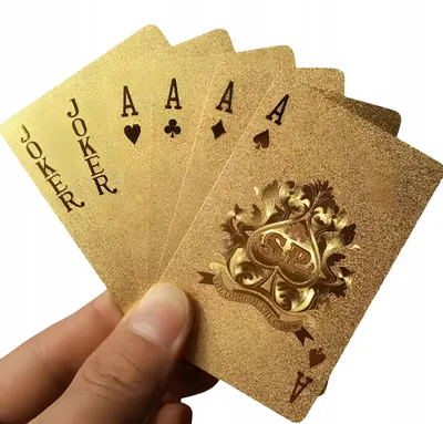 Produktbild von BestSell Goldene Spielkarten 54 Stück Wasserdicht Luxus