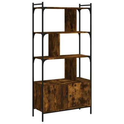 Zdjęcie produktu dla vidaXL Regał z drzwiczkami dąb wędzony 76,5x30x154,5 cm materiał drewnopochodny