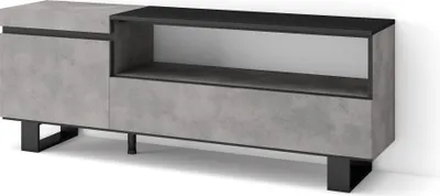 Image de COZY Meuble TV, Banc Télé, 150x35x57cm, Pour les TV jusqu'à 65", Ciment