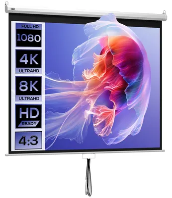 Obrázek produktu pro HOMCOM Promítací plátno 203 x 152 cm, 100 palců, 4:3/16:9