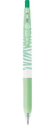 Obrázek produktu pro Gelové pero "Sarasa Clip Pastel", pastelově zelená, 0,33 mm, stiskací, pruhované tělo, ZEBRA 13986