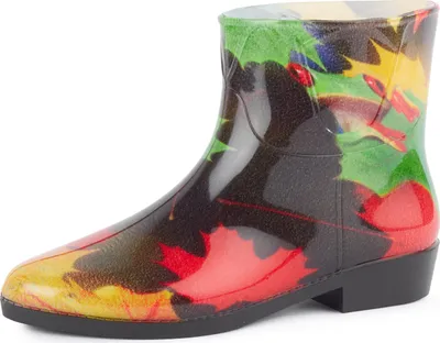 Image de Ladeheid Femmes Bottes courtes en caoutchouc Bottines multicolores Chaussures de pluie imperméables avec motif LAZT201802 (motif-19, 40 UE)