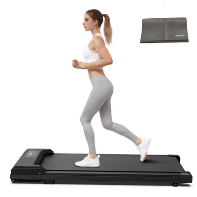 Produktbild von OSOMIRO Klappbares Laufband 1-6 km/h Mit 12 Programme Mit Fernbedienung LED-Anzeige Heimtrainer klappbar leise für Zuhause Mit stoßdämpfenden Polstern