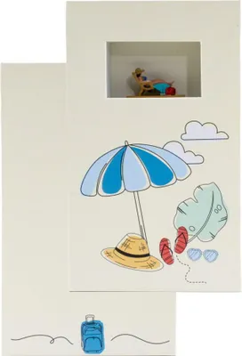Produktbild von NOCH Geschenkbox „Urlaub“, handbemalte Miniatur, kreative Geschenkidee mit Sichtfenster und Magnetverschluss