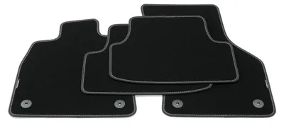 Produktbild von Exclusive-line Design Fußmatten passend für VW Golf 7 Golf 8 2012-11/2019, Naht:Silber