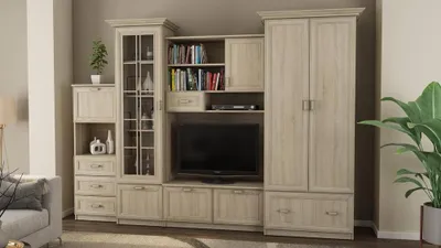 Produktbild von Meblast | Milo Wohnwand; Helles Sonoma - Premium Beschläge | Möbel, Modern, Funktionalität TV-Möbel, Große Anbauwand, Schrankwand, Wohnzimmer-Set, Sonoma Eiche