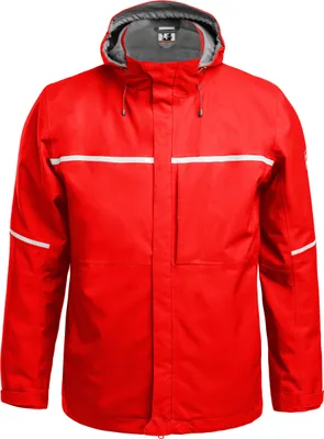 Produktbild von Qualitex - Hardshelljacke mit PrimaLoft®-Wattierung | Winterjacke mit Kapuze - in Farbe: rot - Herren: L
