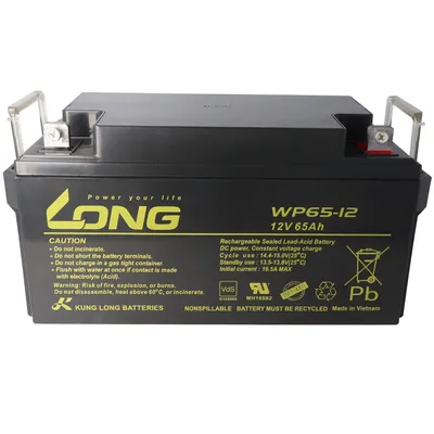 Obrázek produktu pro Kung Long WP65-12 F4 VdS olověná baterie, 12V, 65Ah, šroubení M6
