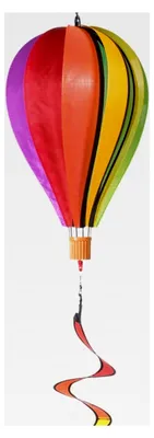 Produktbild von Windspiel - Satorn Balloon Twister Rainbow - Wetterfest - Ballon: Durchmesser 23 cm x 37 cm, Spirale: 11 cm x 50 cm - Inklusive Aufhängung