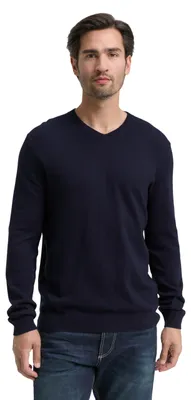 Obrázok produktu pre TOM TAILOR, pánsky pulóver, model 1048016, farba 13160 – modrá melírovaná, veľkosť 3XL EU