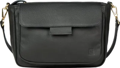 Image de Sac bandoulière en cuir noir